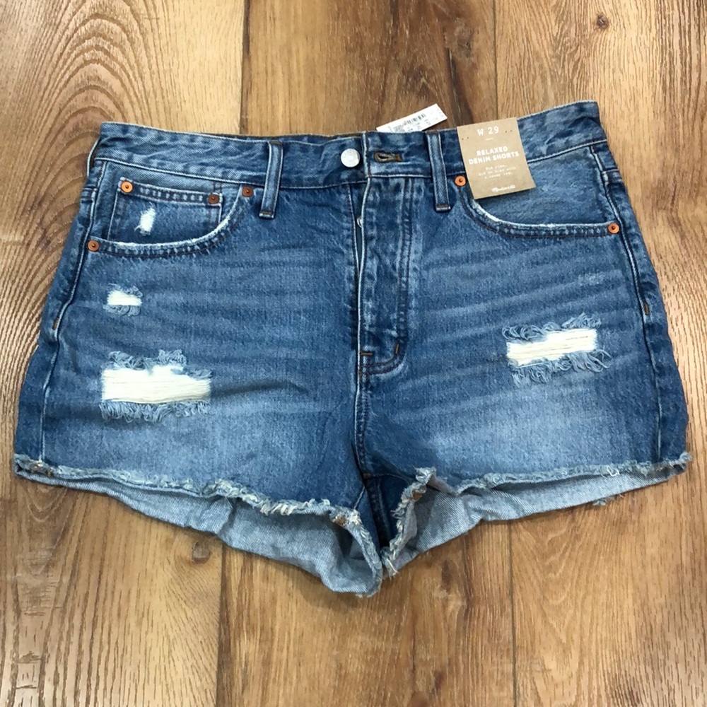 NWT Madewell Denim Jean Shorts Relaxed 29
